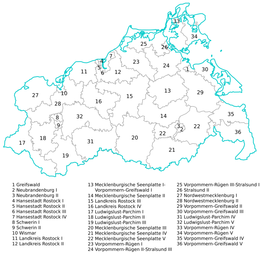 Einteilung der Landtagswahlkreise Mecklenburg-Vorpommern